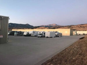 getting a truck trailer in the storage facility