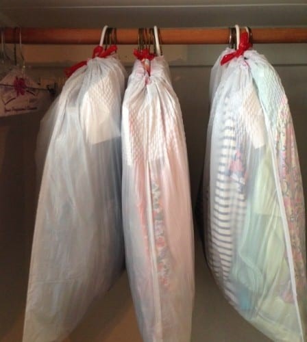 white garbage bags for clothes
