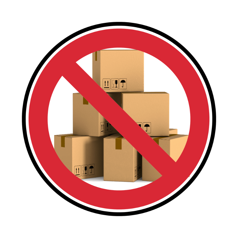 do not store in storage facility
