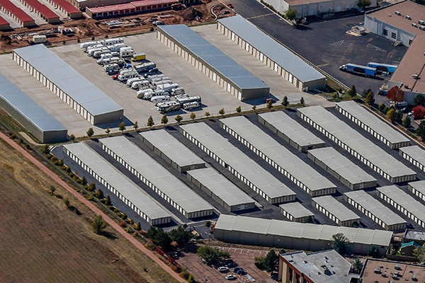 video tour and Arial photo of Garden of the Gods Self Storage the largest self storage facility in Colorado Springs